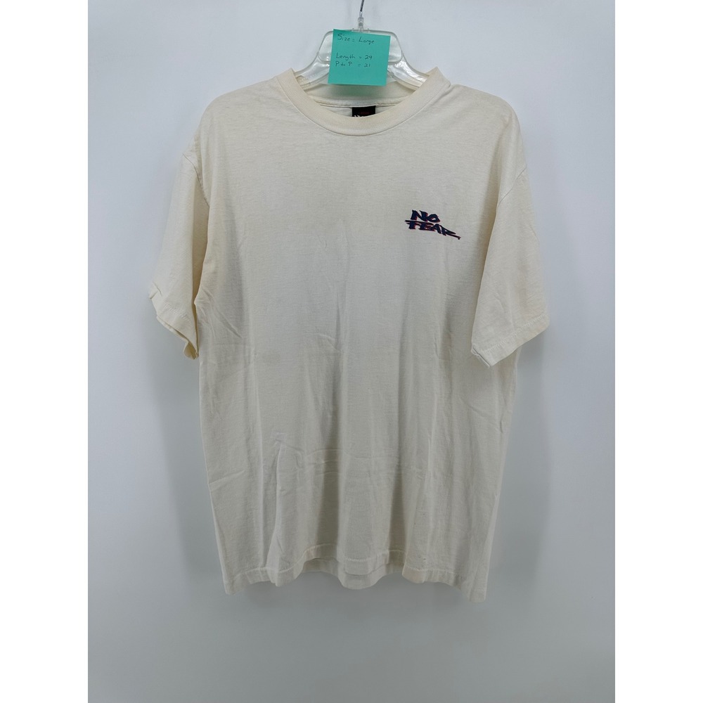 Vintage 1996 No Fear Home Sweet Home Baseball T-Shirt Mens‎ Large Cream USA Made